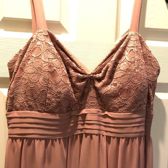 Macy’s lace and chiffon dress-size 22 - rose - Picture 3 of 7